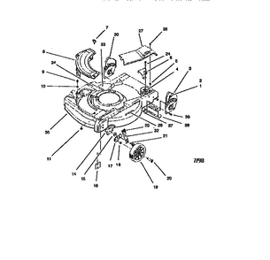 Housing Assembly Diagram and Parts List for 10321 8900001 AND UP Lawn Boy Lawn Mower